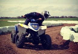 Quad racing action in Derbyshire